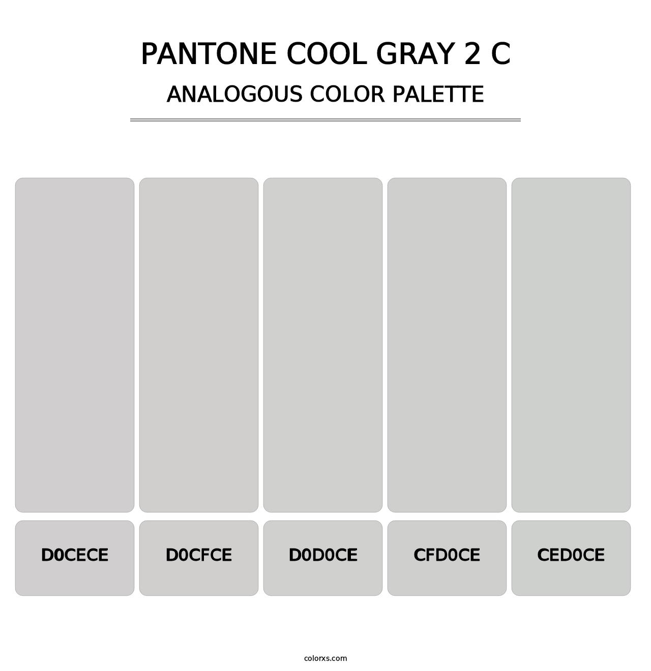 PANTONE Cool Gray 2 C - Analogous Color Palette