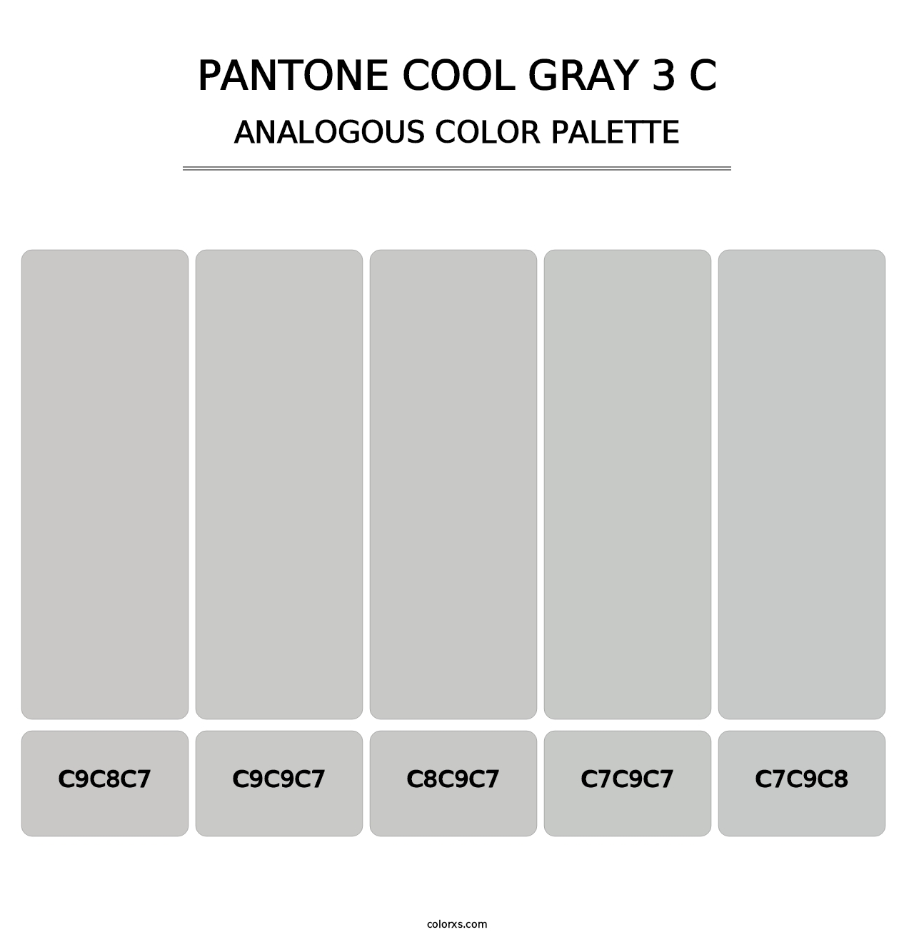PANTONE Cool Gray 3 C - Analogous Color Palette