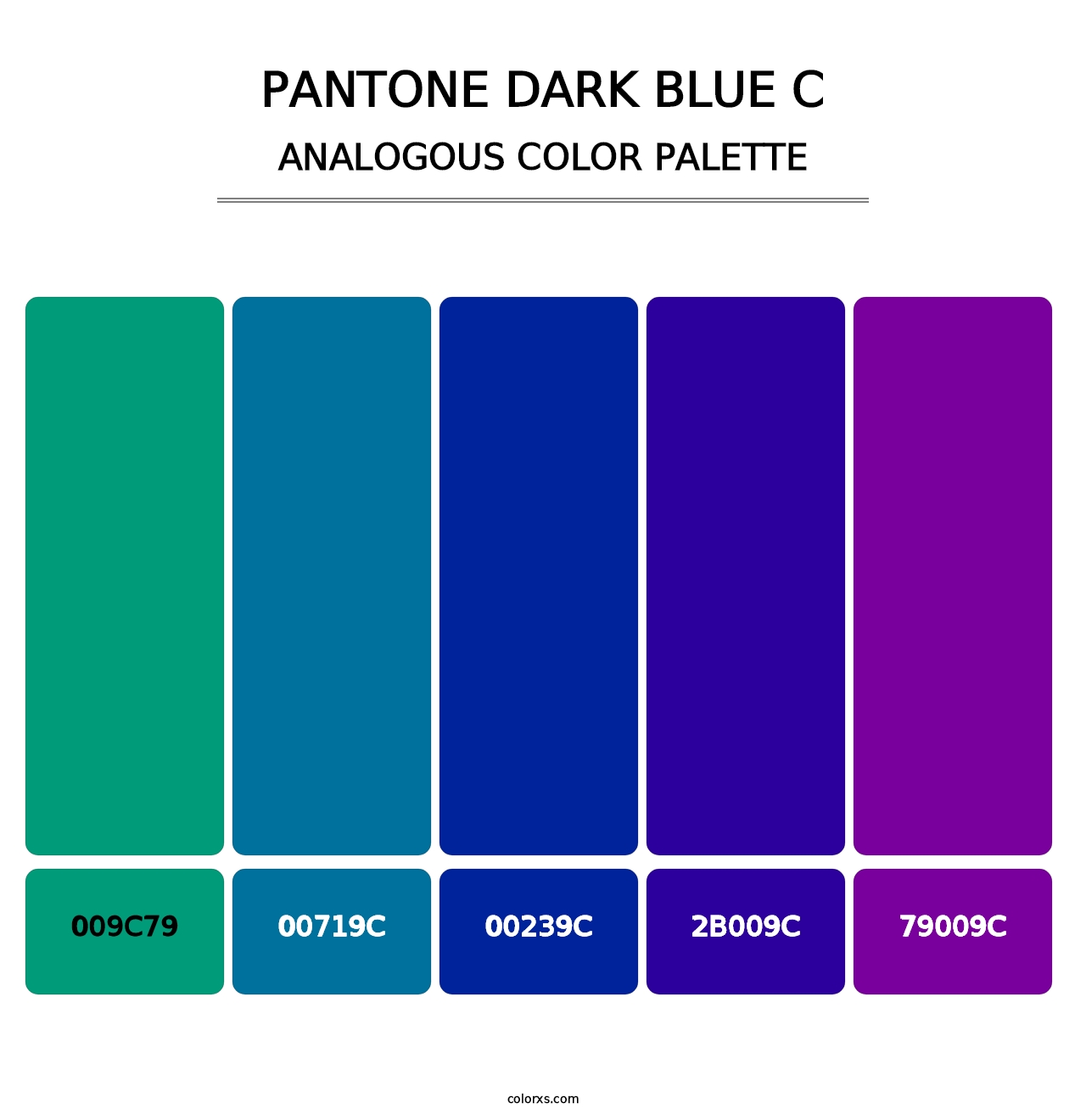 PANTONE Dark Blue C - Analogous Color Palette