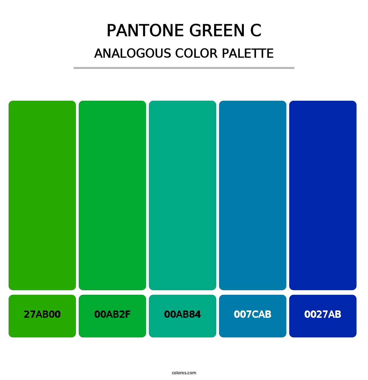 PANTONE Green C - Analogous Color Palette