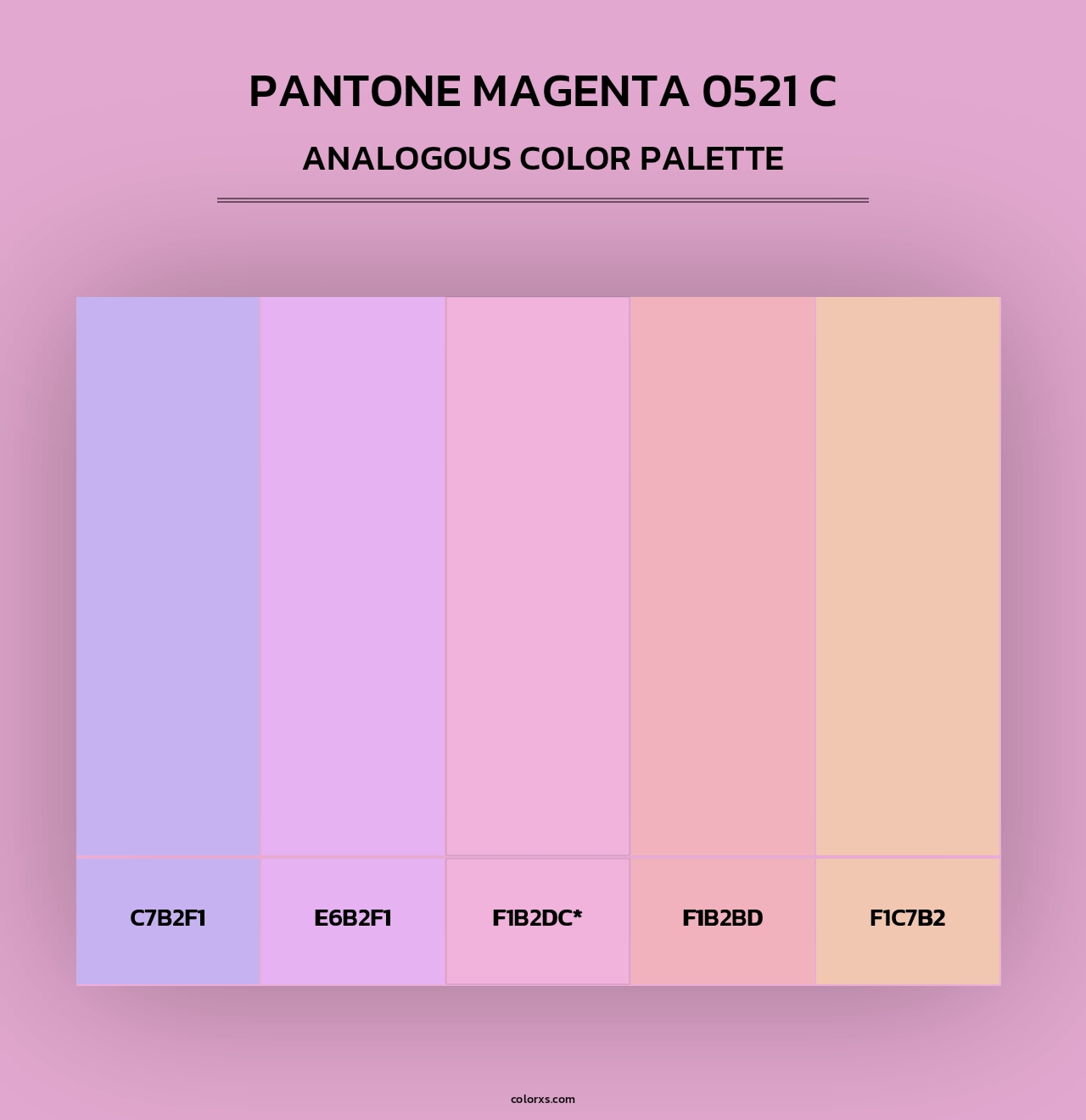 PANTONE Magenta 0521 C - Analogous Color Palette