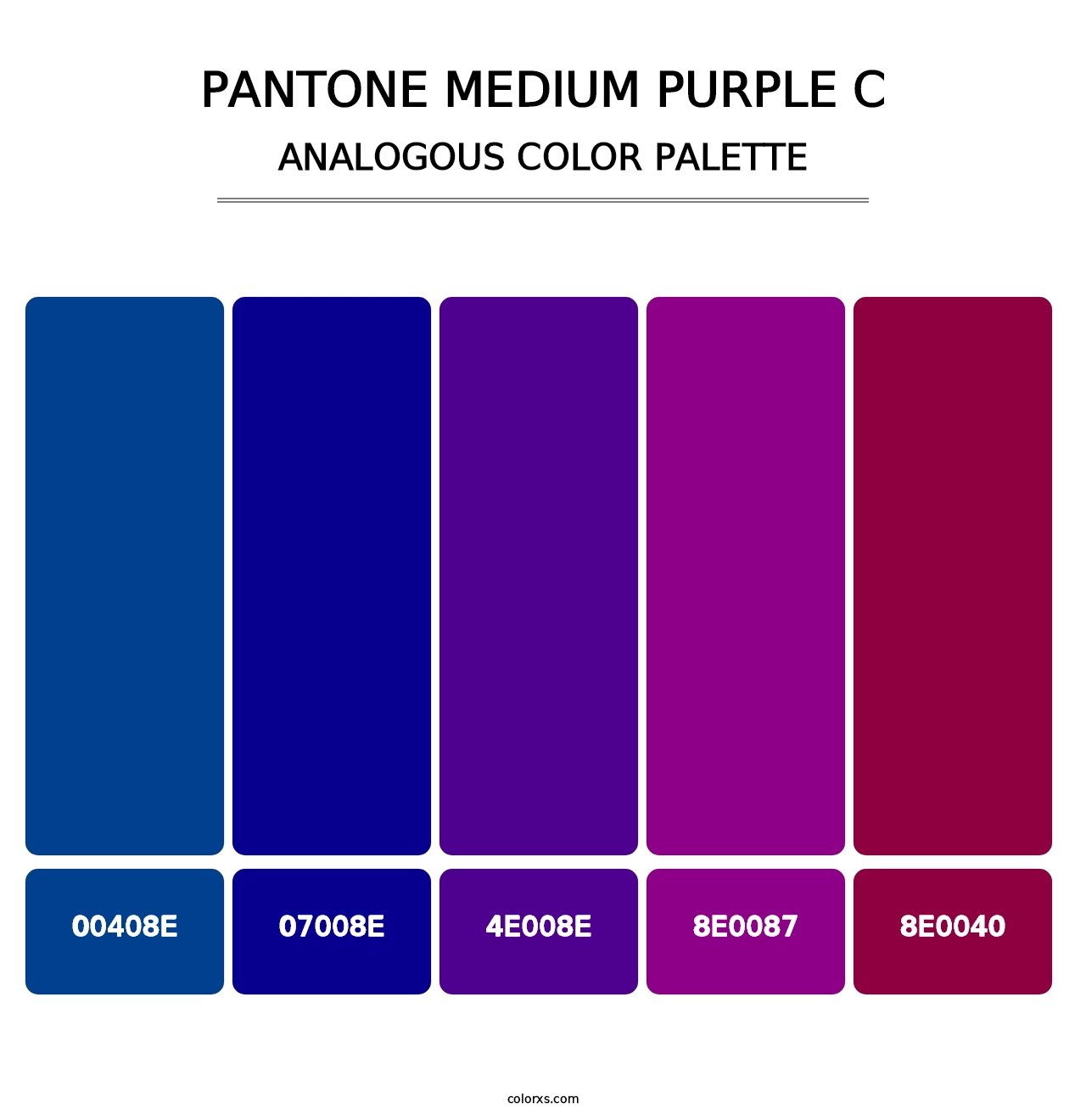 PANTONE Medium Purple C - Analogous Color Palette