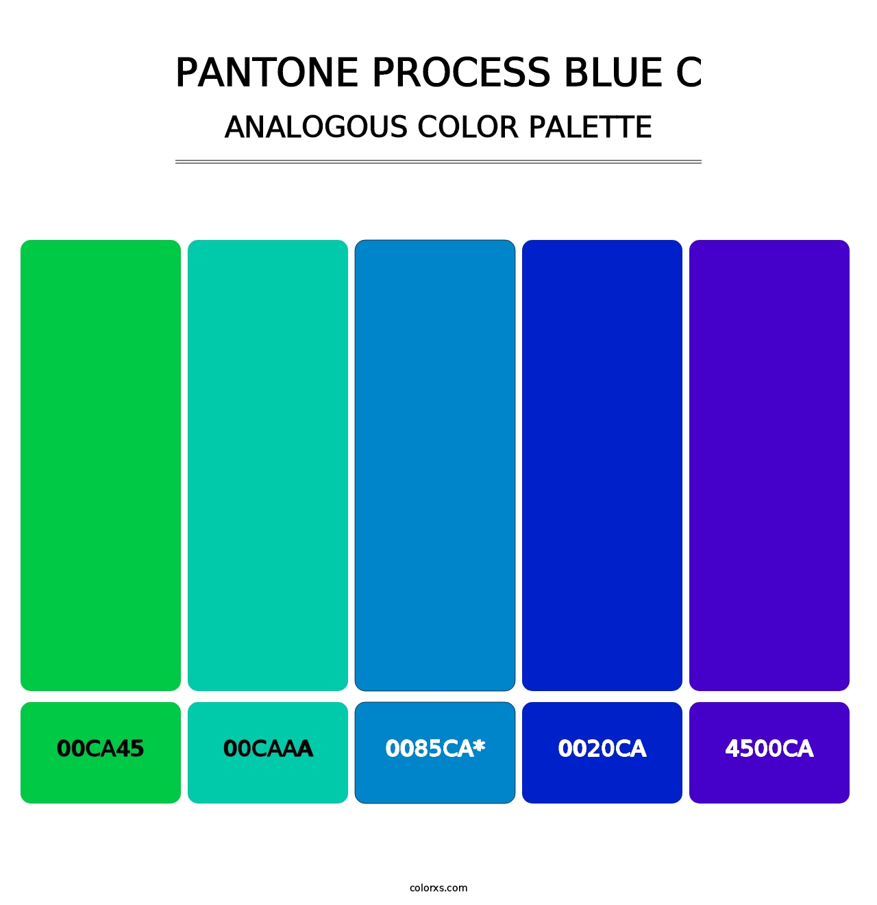 PANTONE Process Blue C - Analogous Color Palette