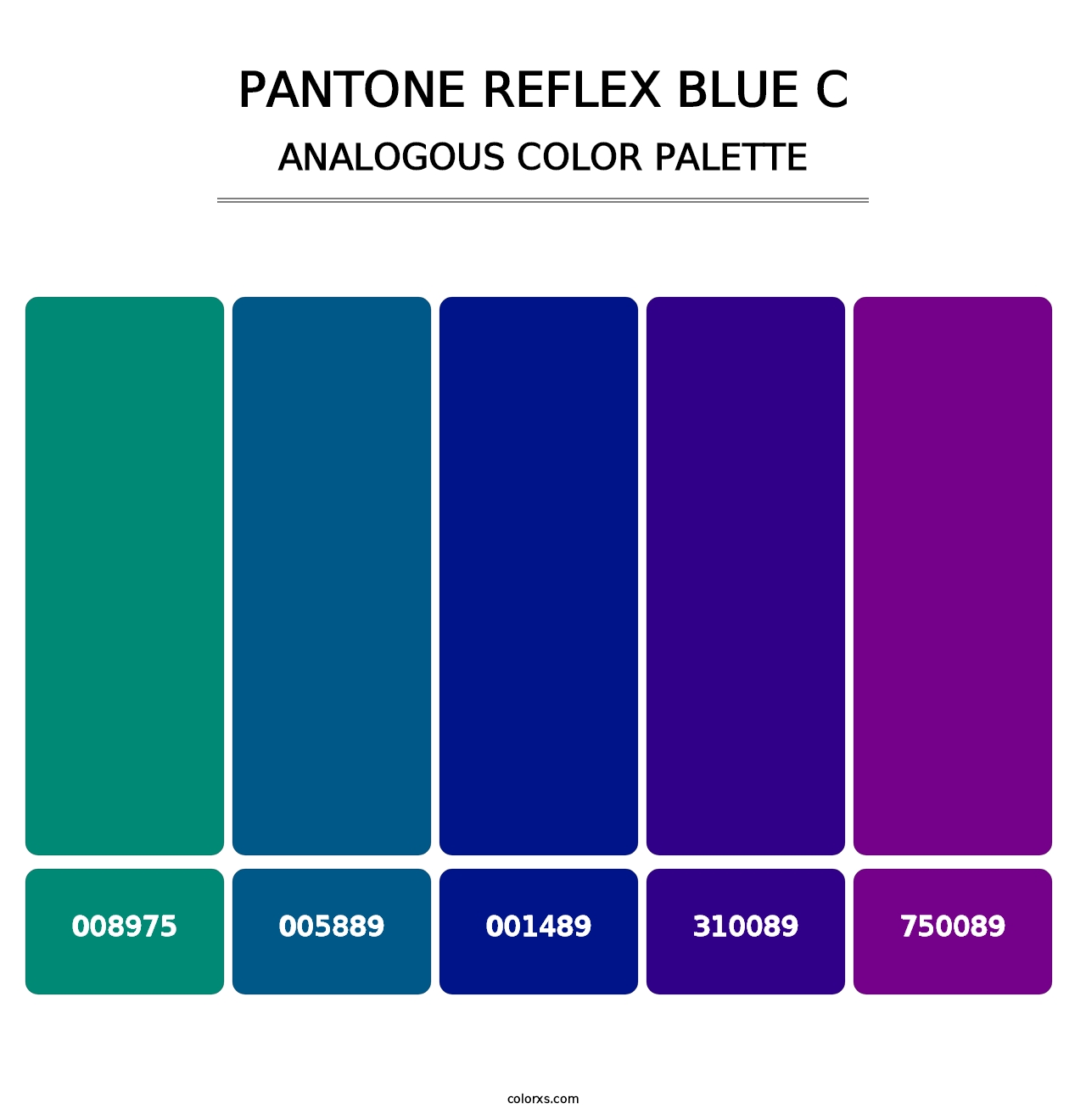 PANTONE Reflex Blue C - Analogous Color Palette