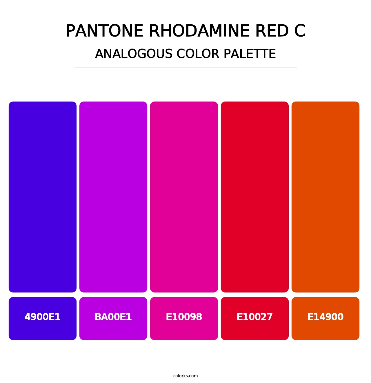 PANTONE Rhodamine Red C - Analogous Color Palette