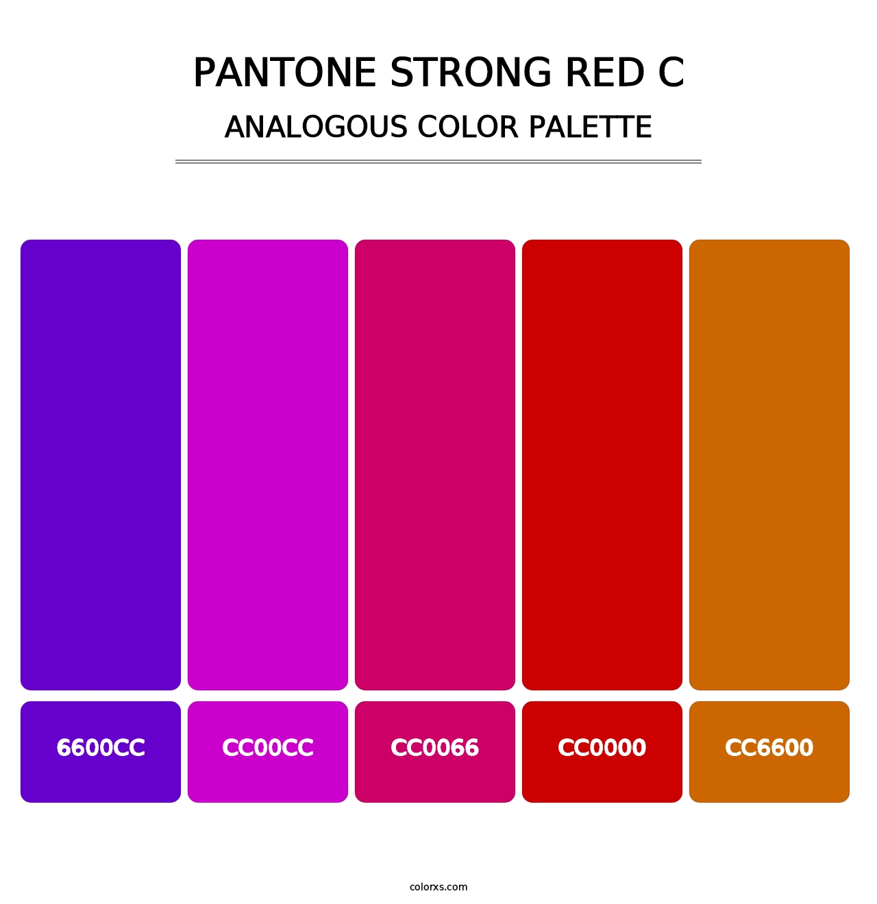 PANTONE Strong Red C - Analogous Color Palette