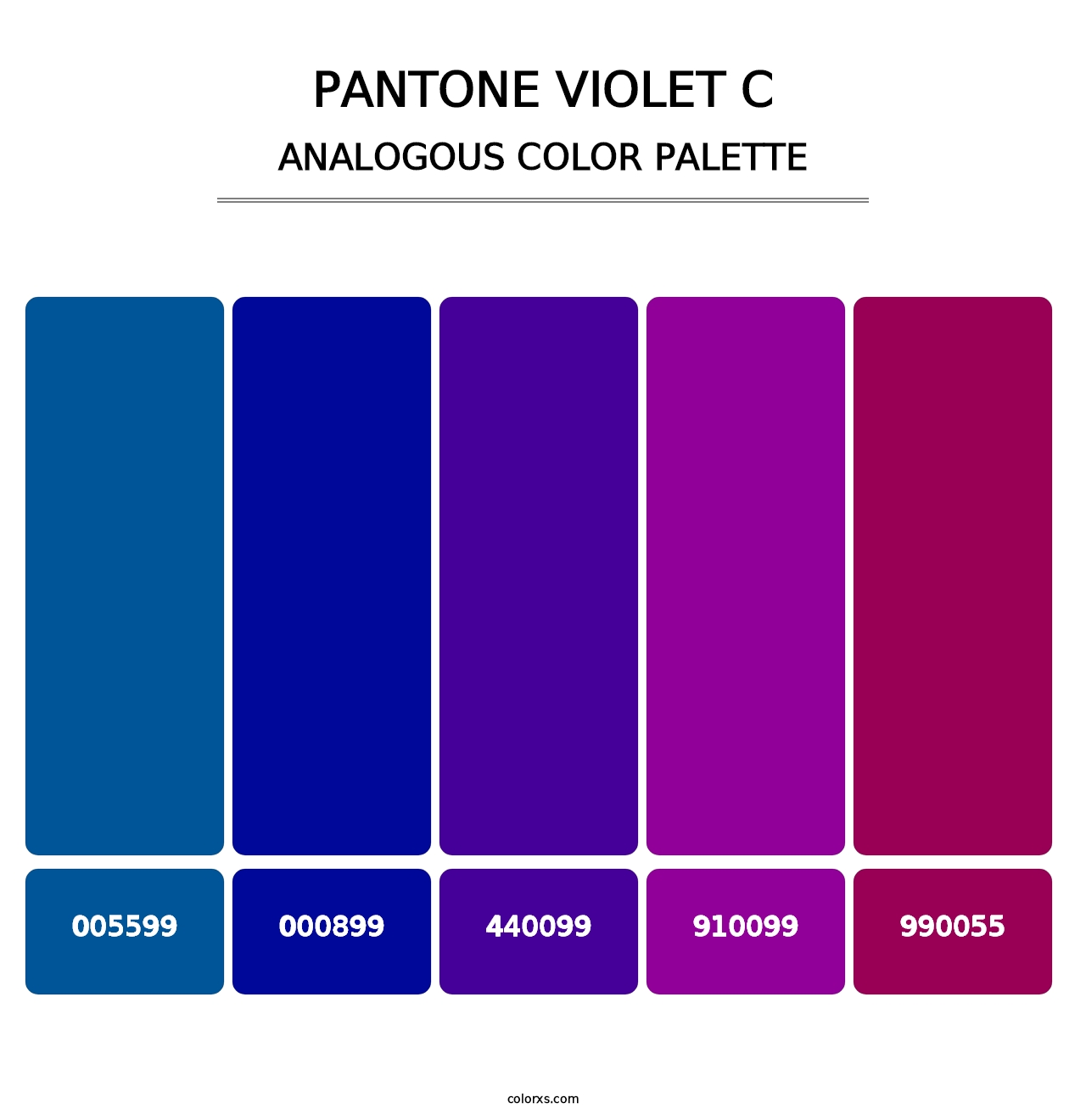 PANTONE Violet C - Analogous Color Palette