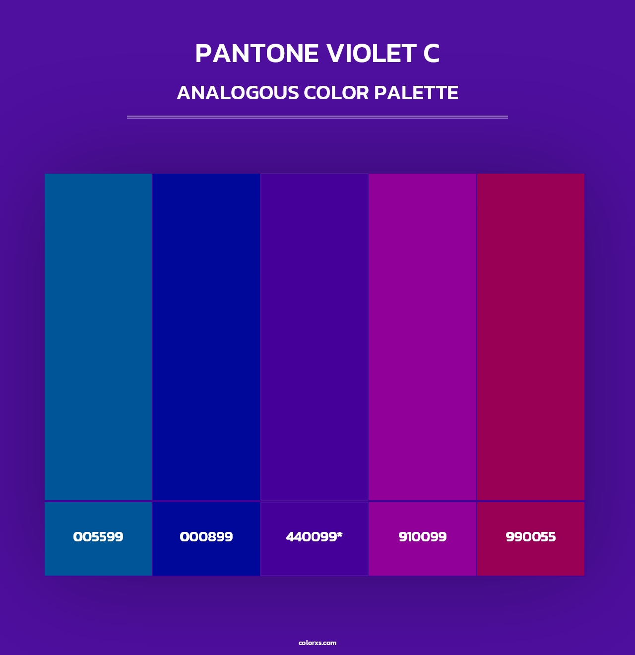 PANTONE Violet C - Analogous Color Palette