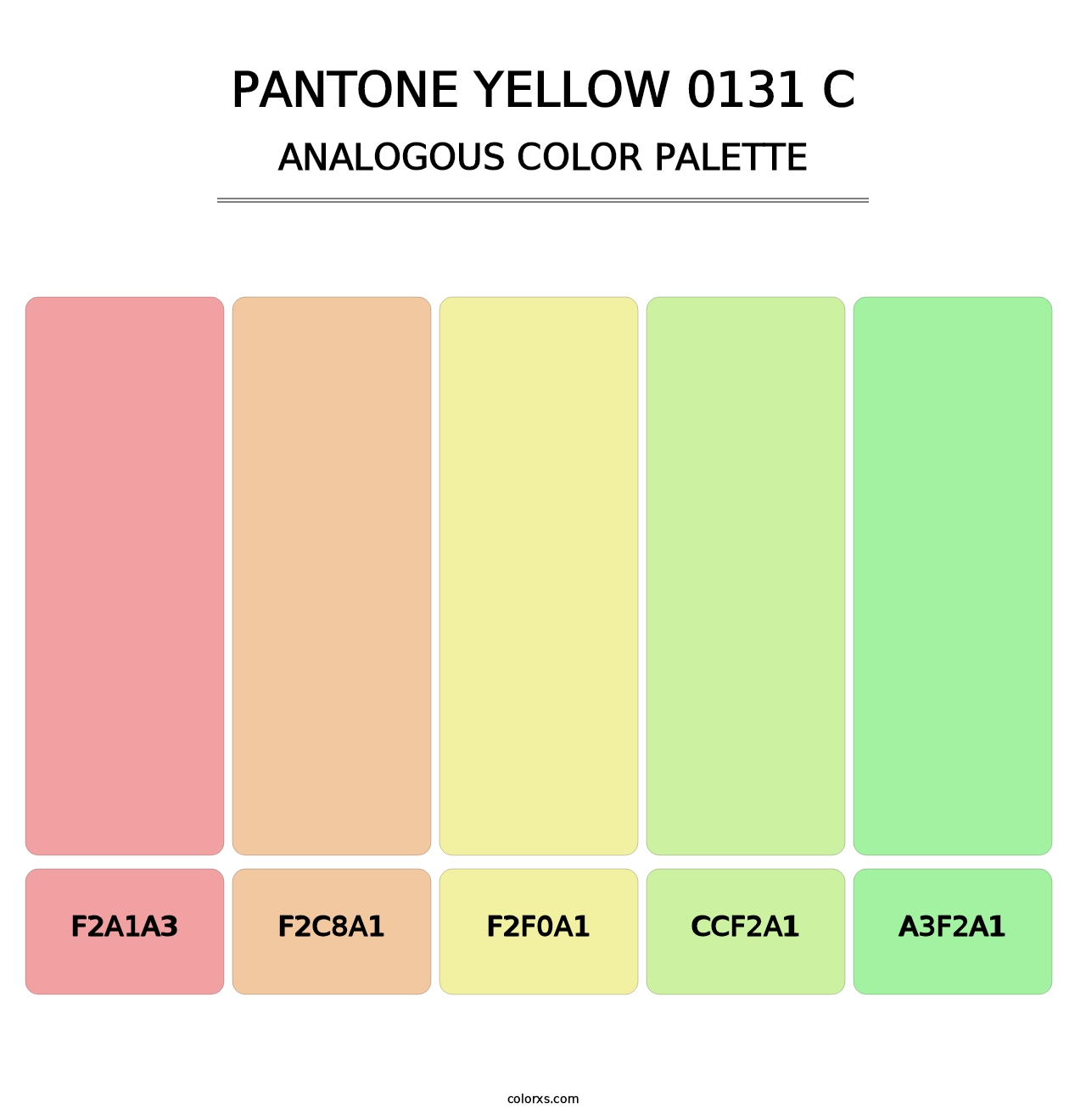 PANTONE Yellow 0131 C - Analogous Color Palette