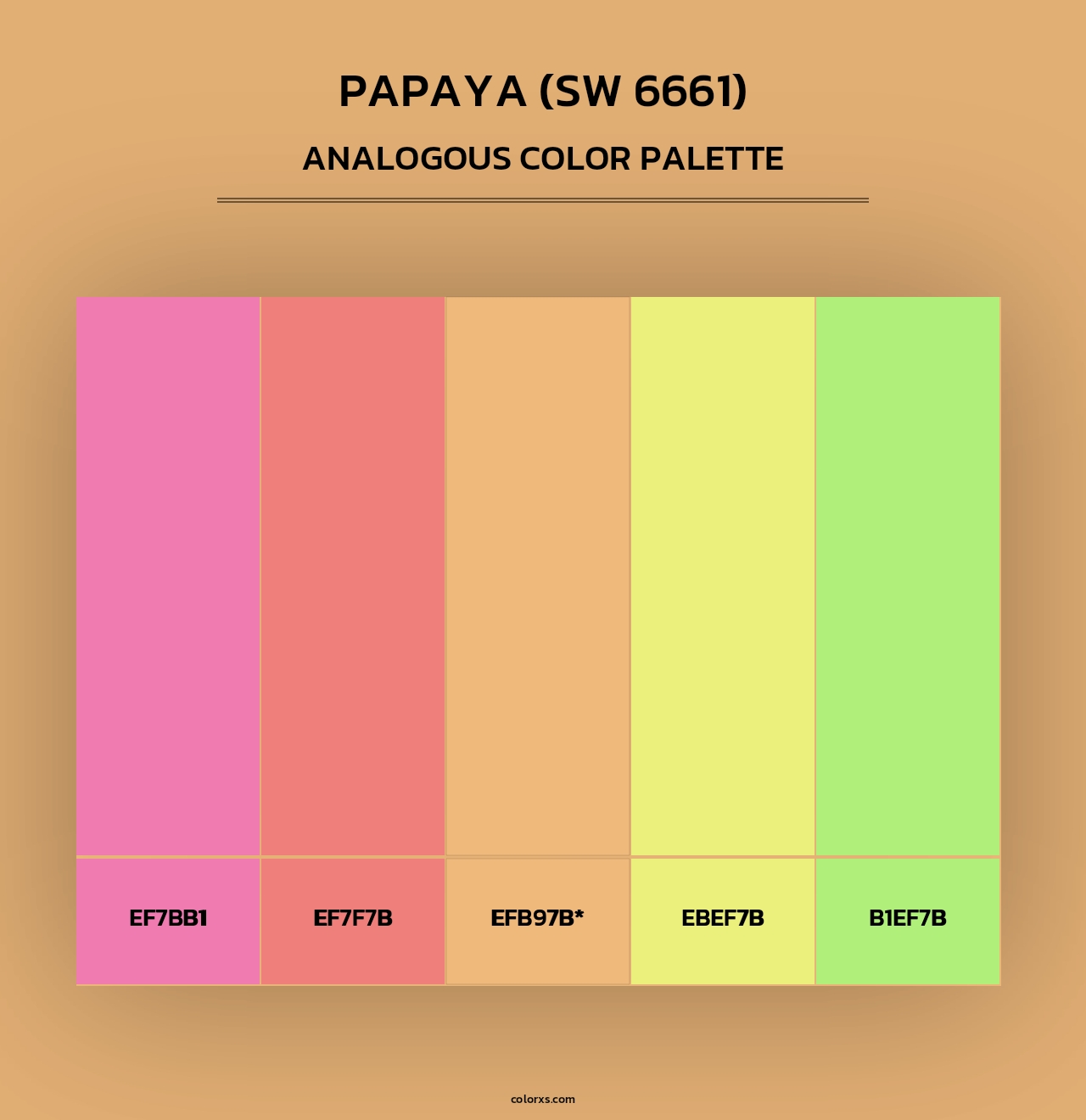 Papaya (SW 6661) - Analogous Color Palette