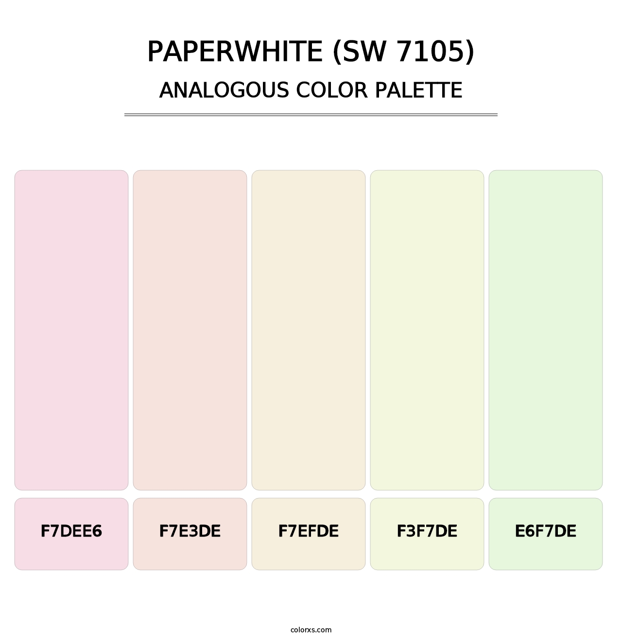 Paperwhite (SW 7105) - Analogous Color Palette