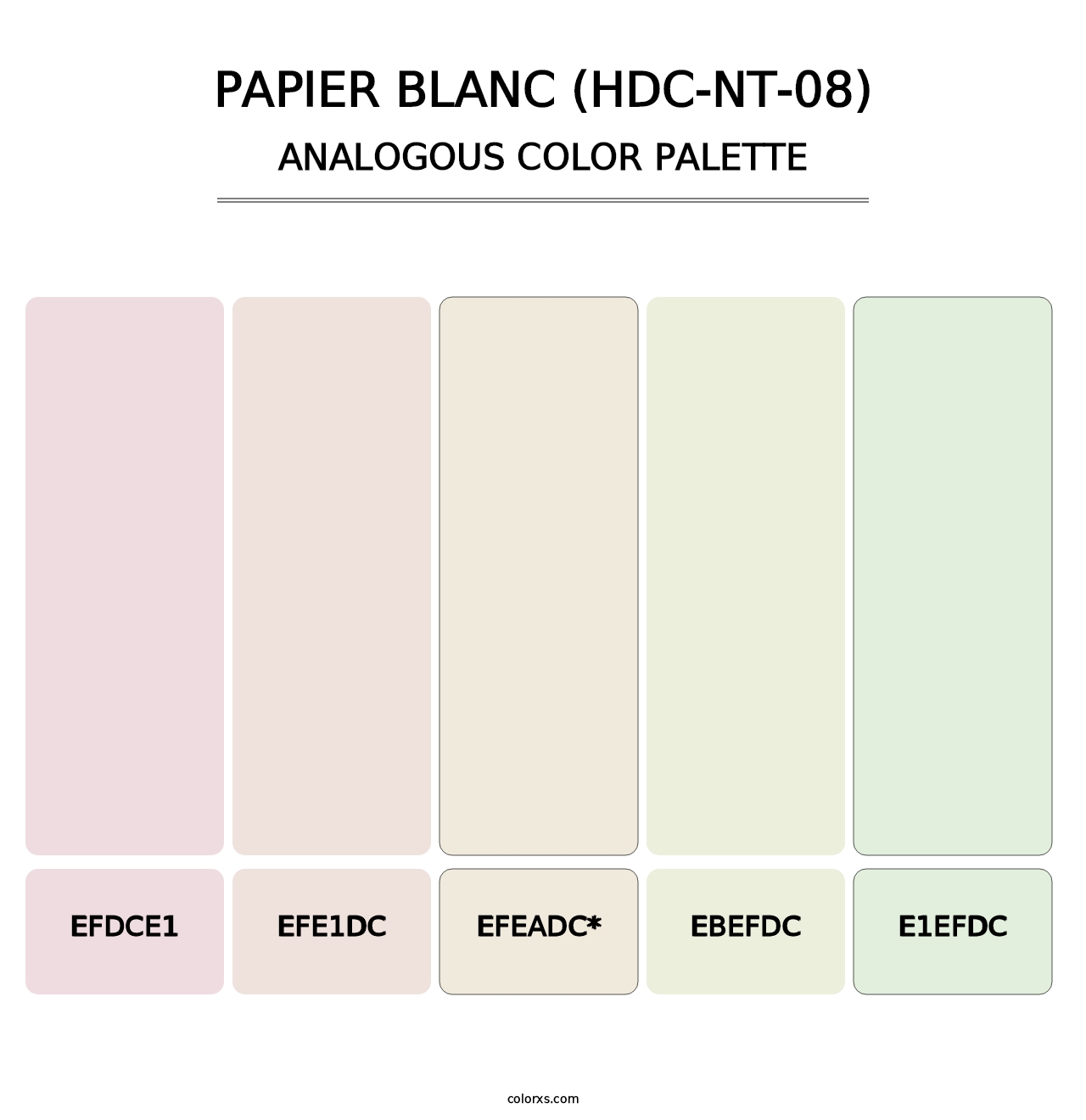 Papier Blanc (HDC-NT-08) - Analogous Color Palette