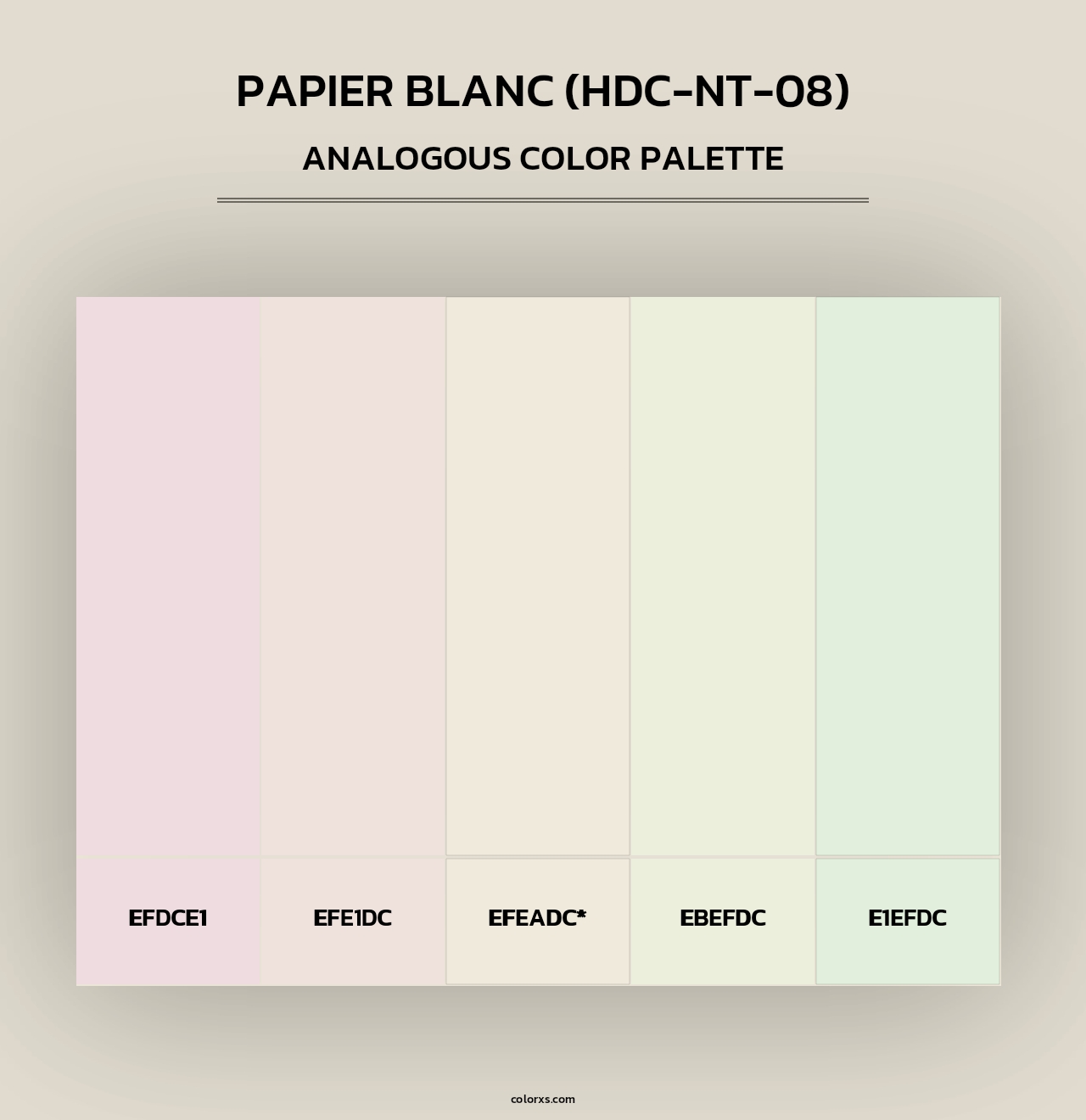 Papier Blanc (HDC-NT-08) - Analogous Color Palette