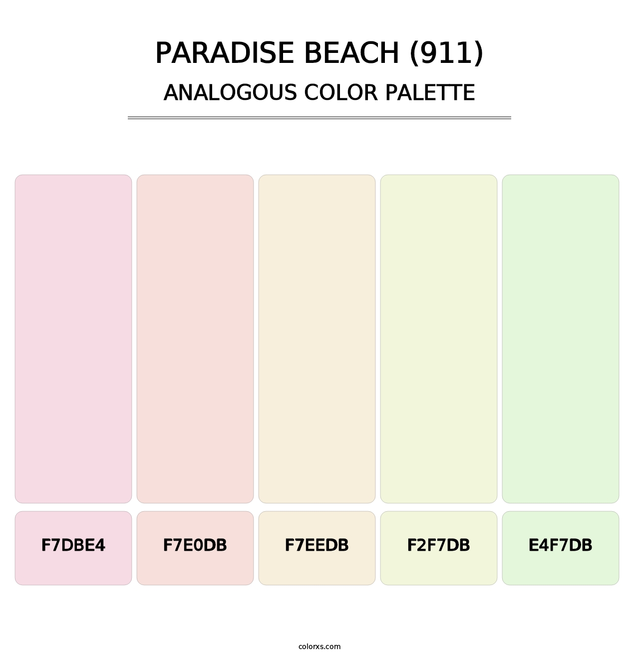 Paradise Beach (911) - Analogous Color Palette