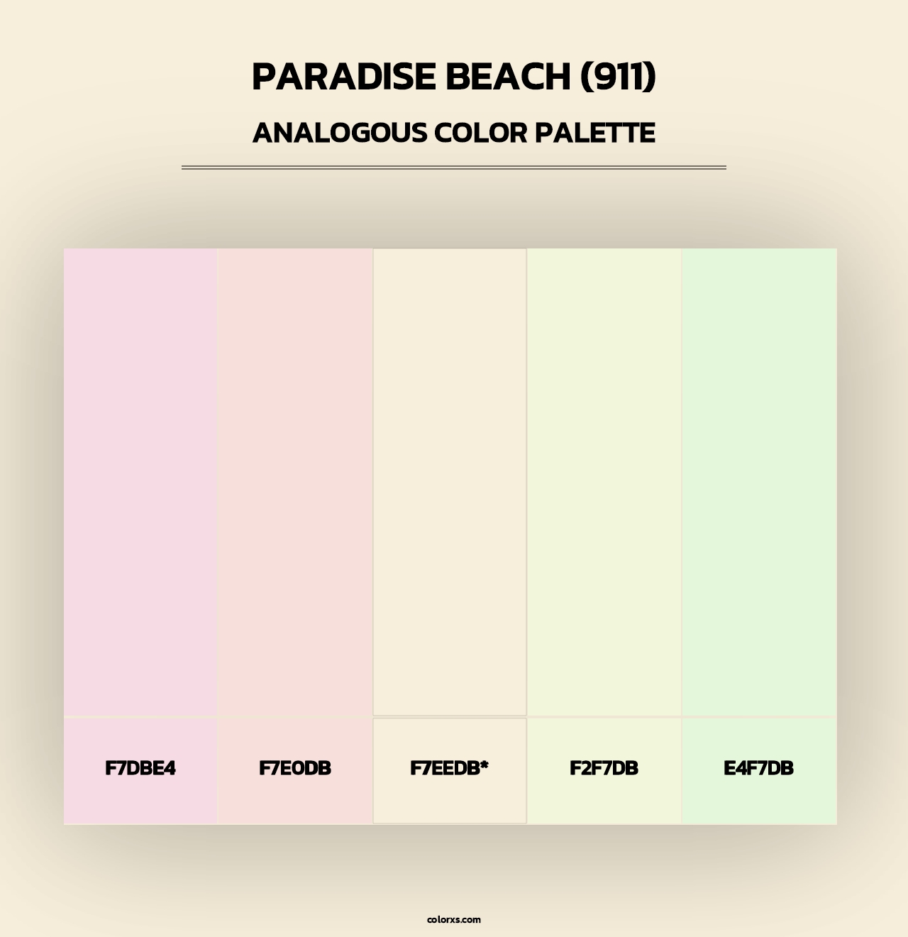 Paradise Beach (911) - Analogous Color Palette