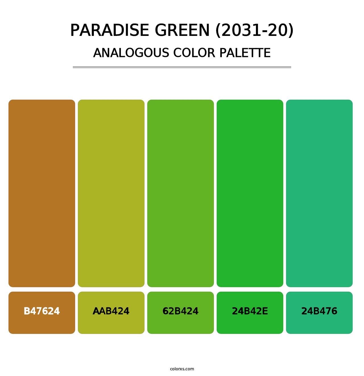 Paradise Green (2031-20) - Analogous Color Palette