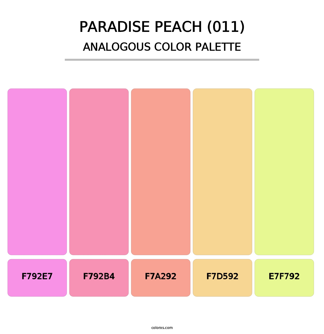 Paradise Peach (011) - Analogous Color Palette