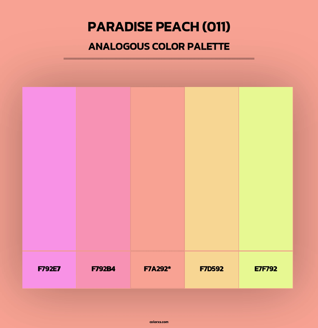 Paradise Peach (011) - Analogous Color Palette