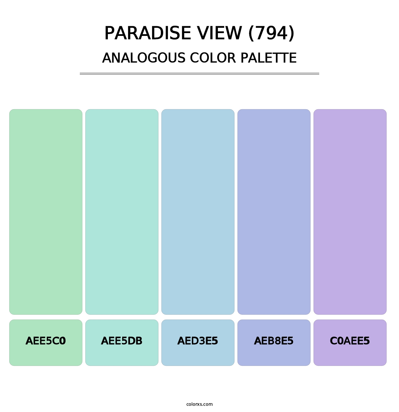 Paradise View (794) - Analogous Color Palette
