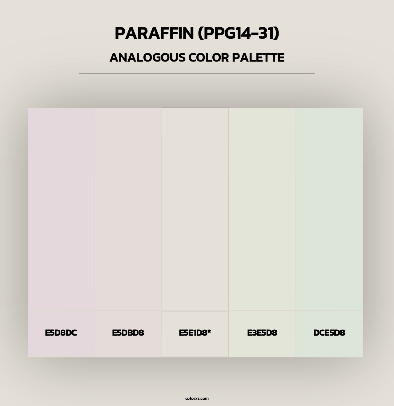 Paraffin (PPG14-31) - Analogous Color Palette