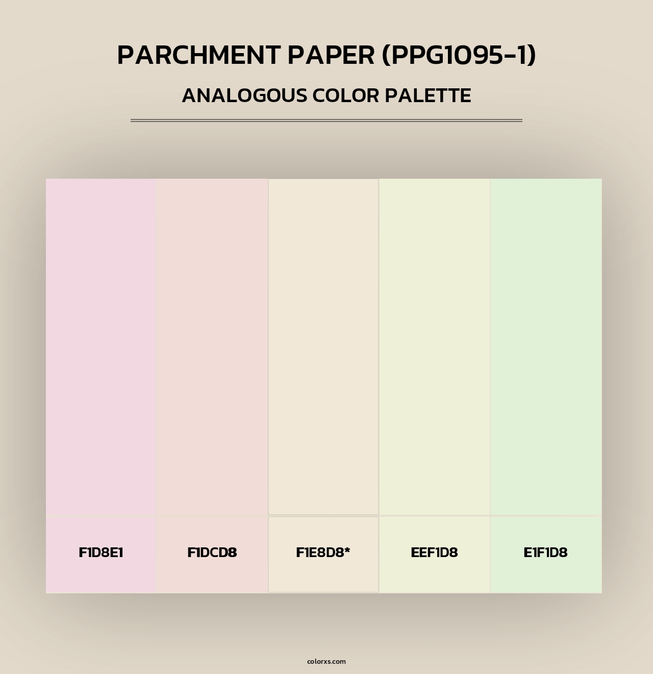 Parchment Paper (PPG1095-1) - Analogous Color Palette