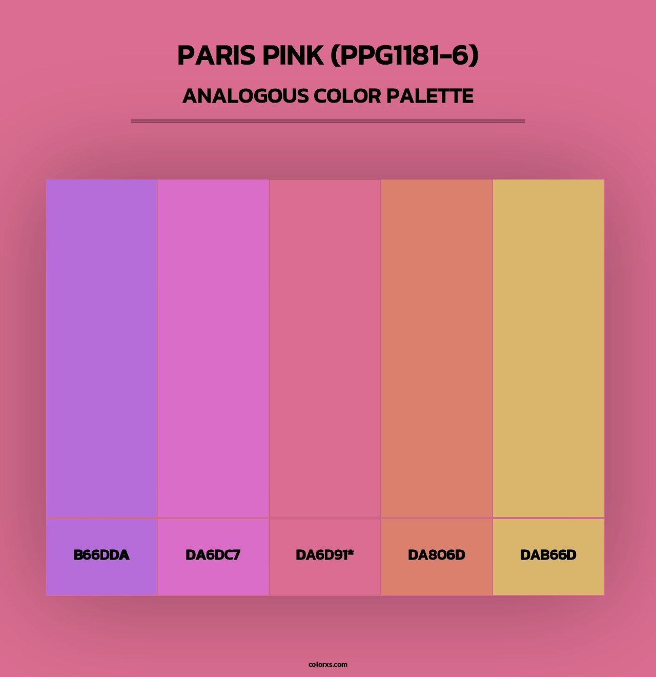Paris Pink (PPG1181-6) - Analogous Color Palette