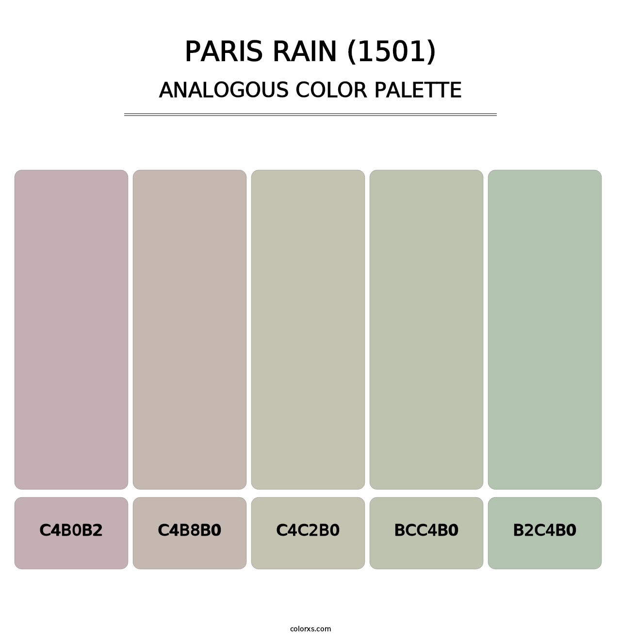 Paris Rain (1501) - Analogous Color Palette