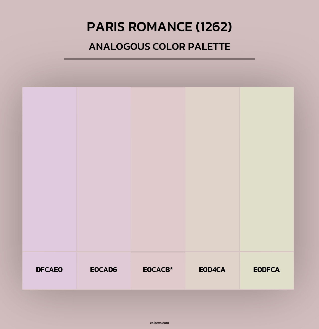 Paris Romance (1262) - Analogous Color Palette
