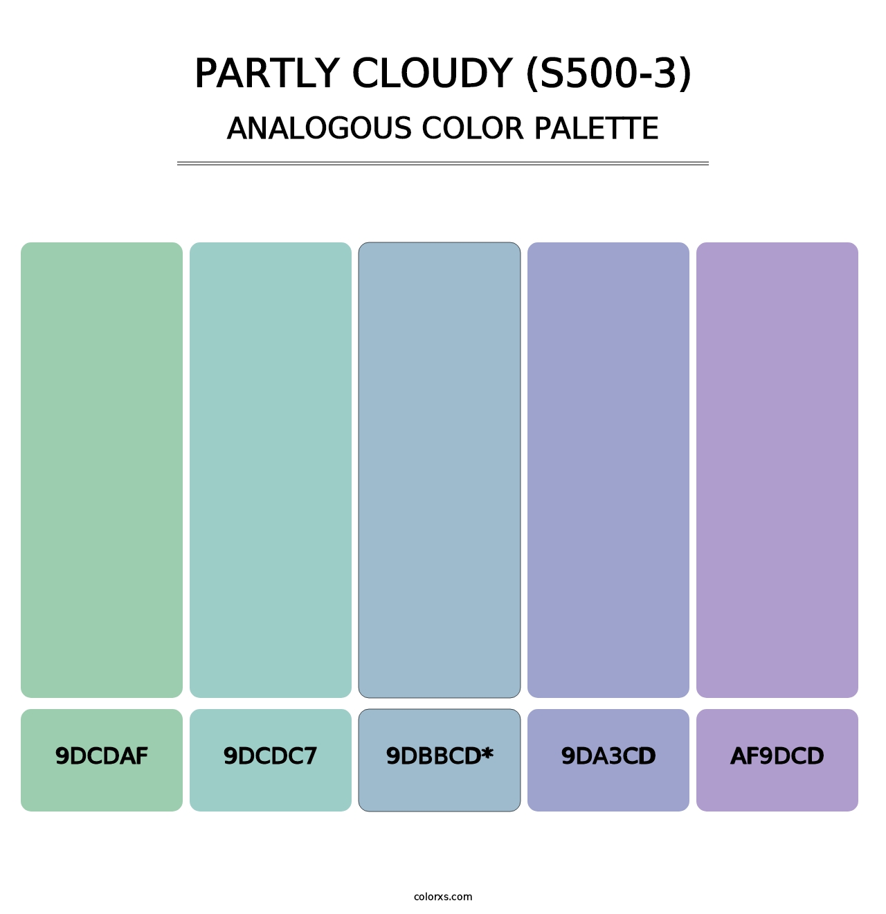 Partly Cloudy (S500-3) - Analogous Color Palette