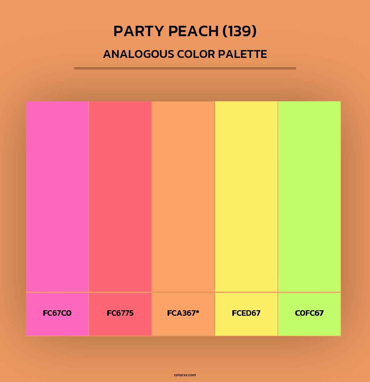 Party Peach (139) - Analogous Color Palette
