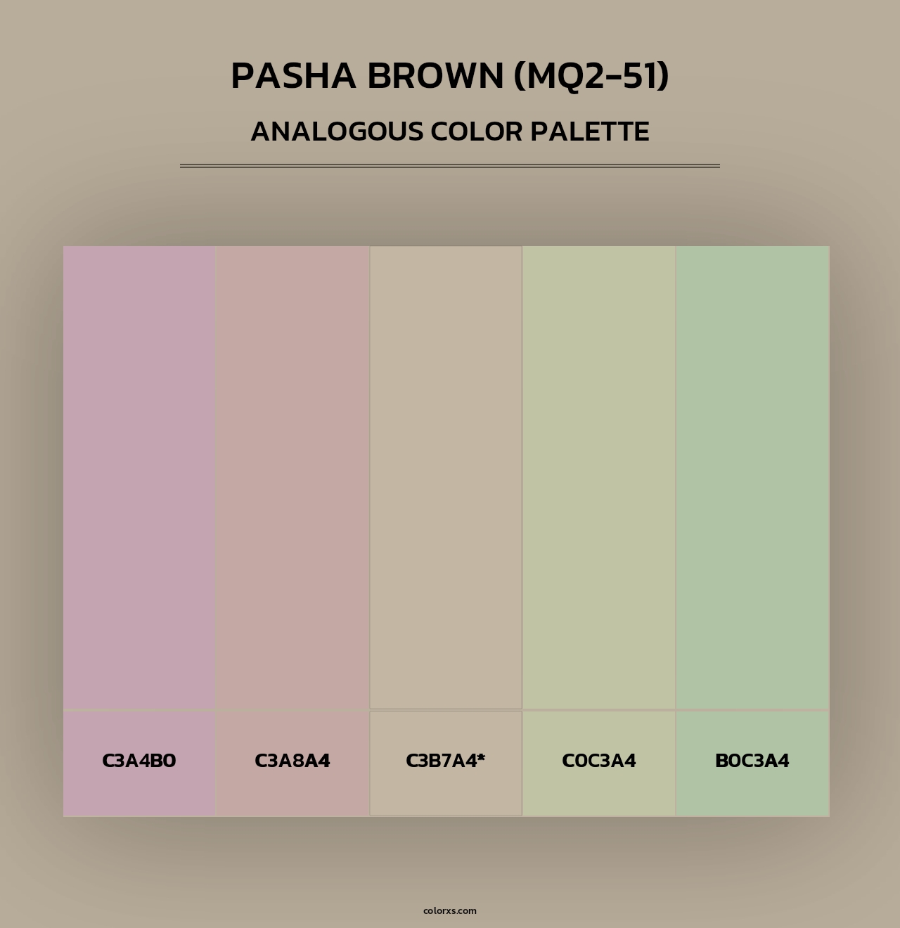 Pasha Brown (MQ2-51) - Analogous Color Palette