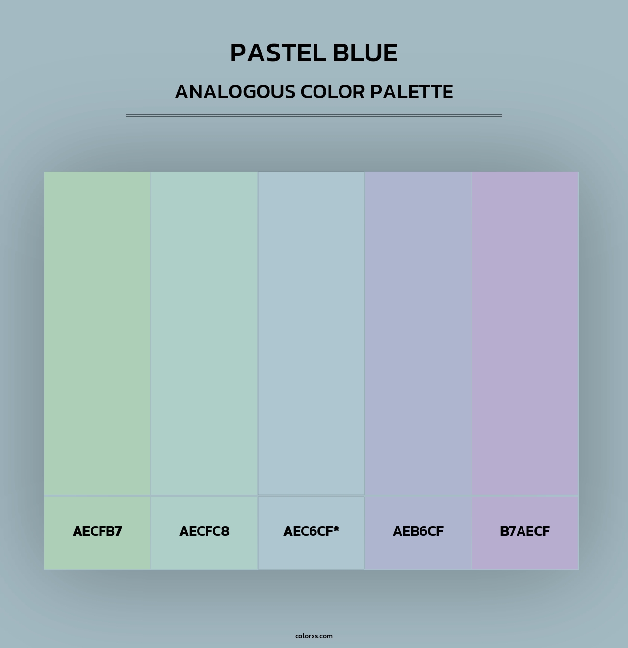 Pastel Blue - Analogous Color Palette