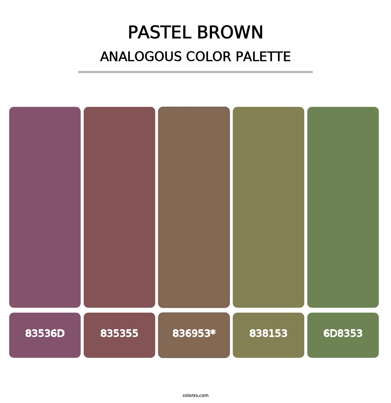 Pastel Brown - Analogous Color Palette