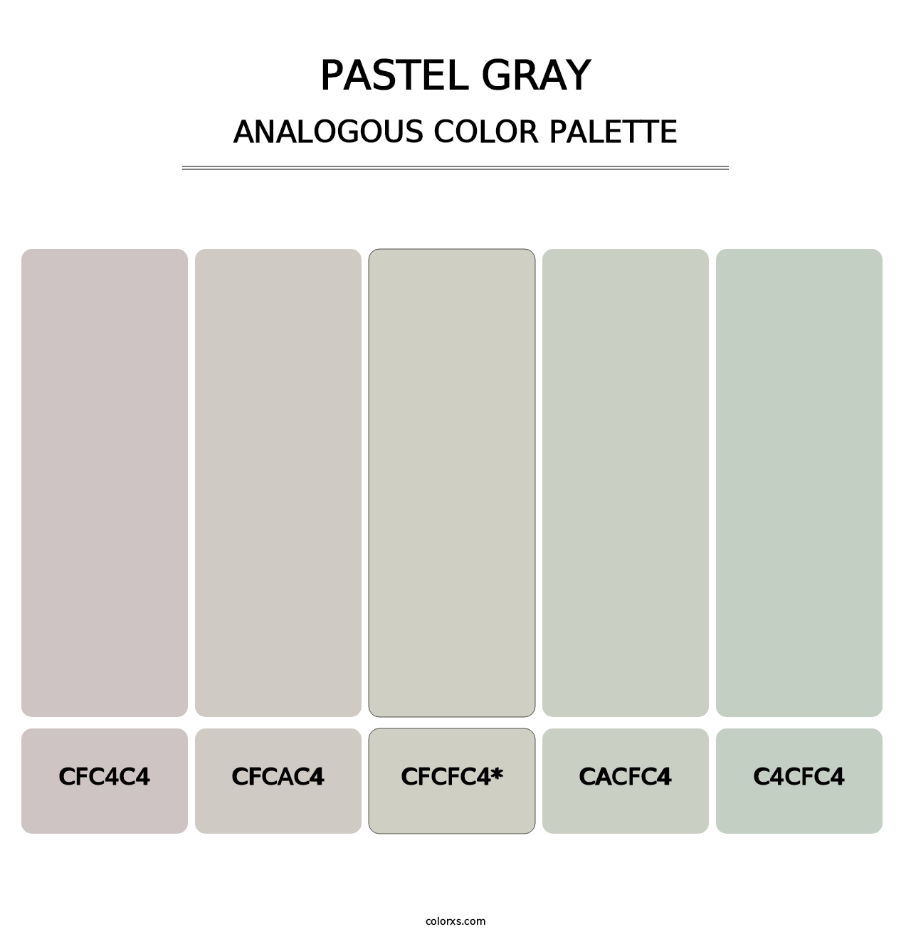 Pastel Gray - Analogous Color Palette
