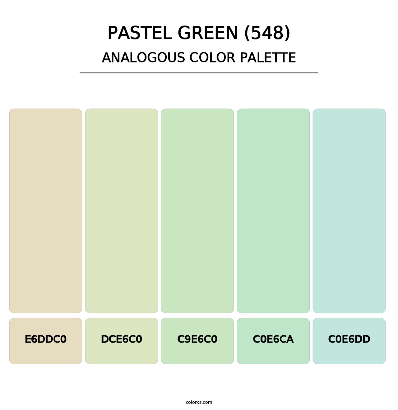 Pastel Green (548) - Analogous Color Palette