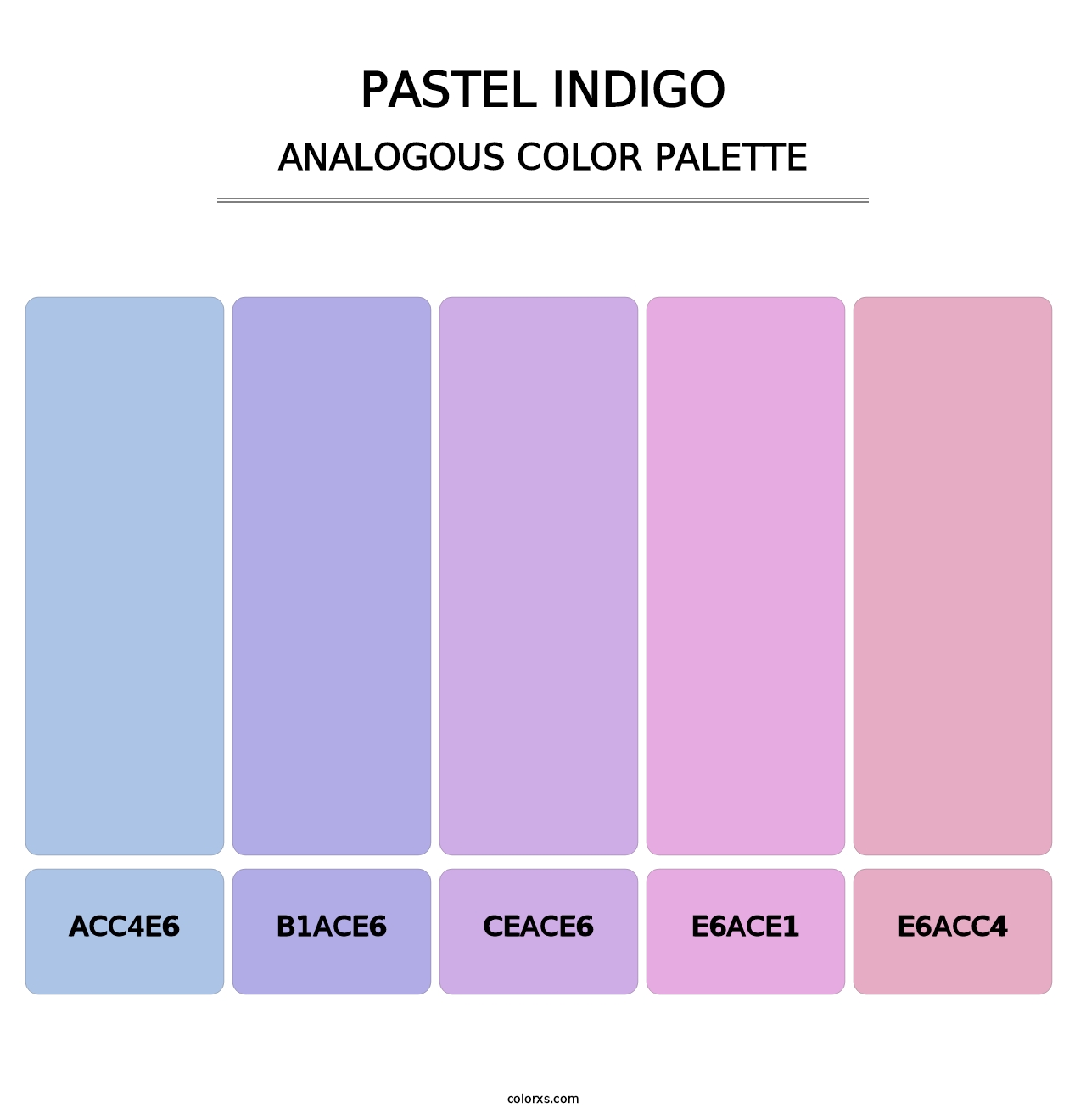 Pastel Indigo - Analogous Color Palette