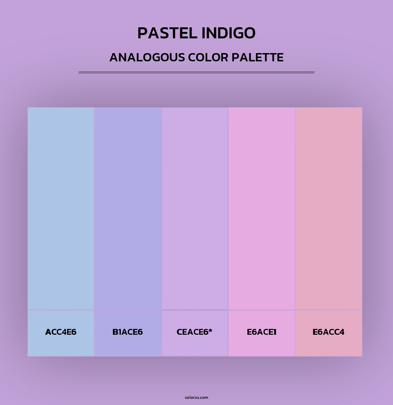 Pastel Indigo - Analogous Color Palette