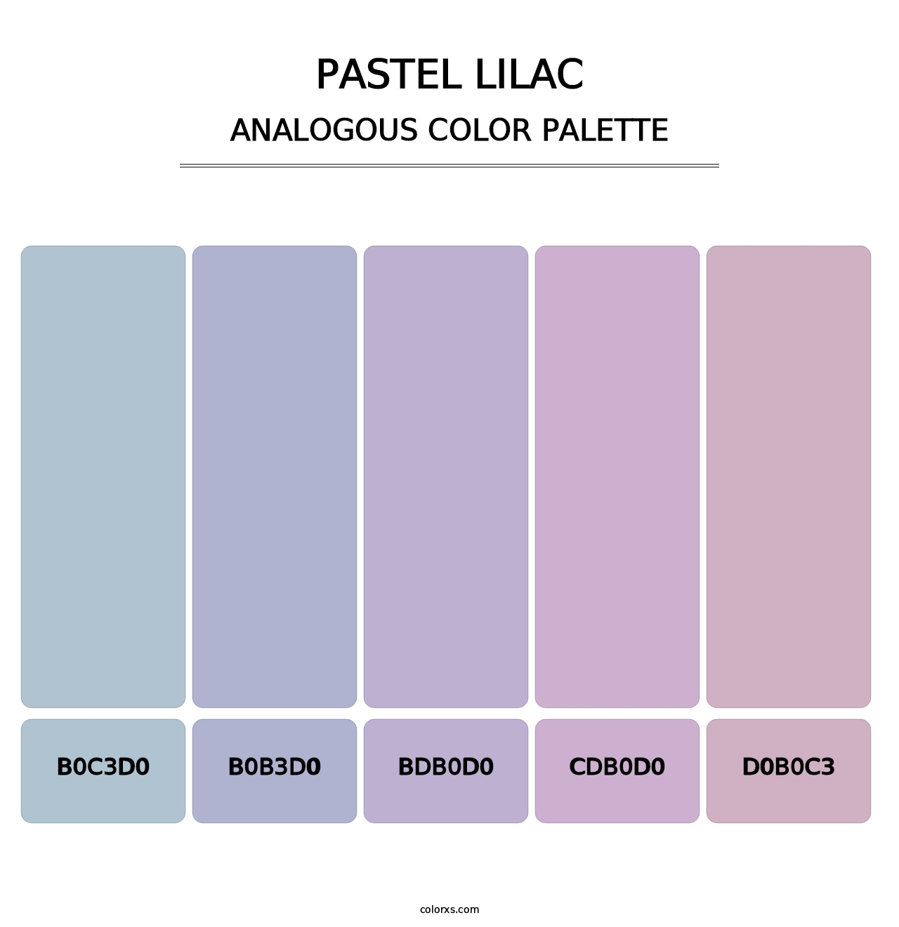 Pastel Lilac - Analogous Color Palette