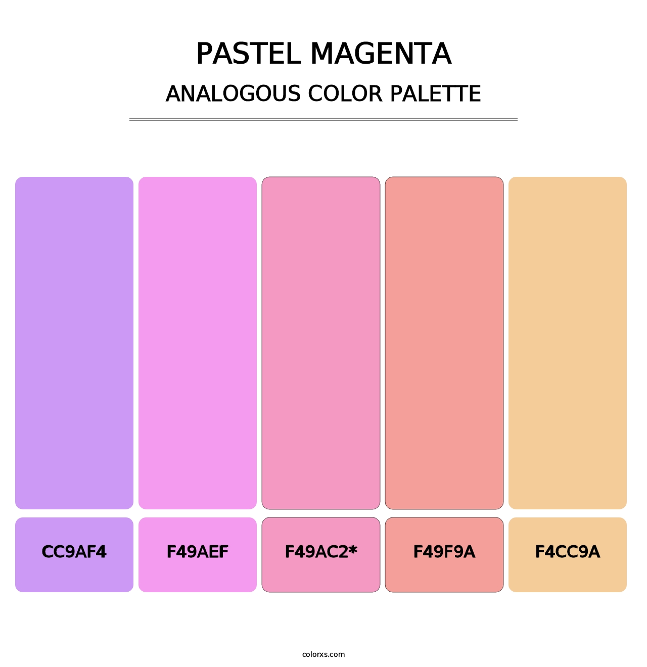 Pastel Magenta - Analogous Color Palette