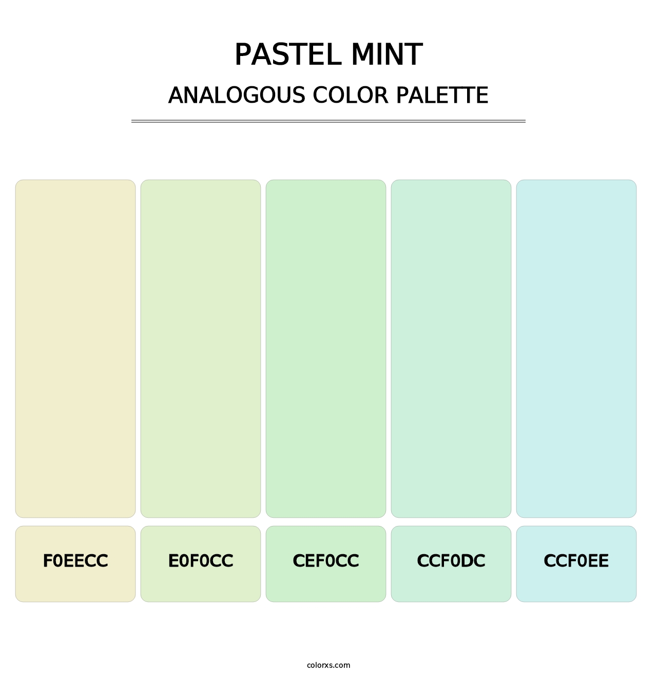 Pastel Mint - Analogous Color Palette
