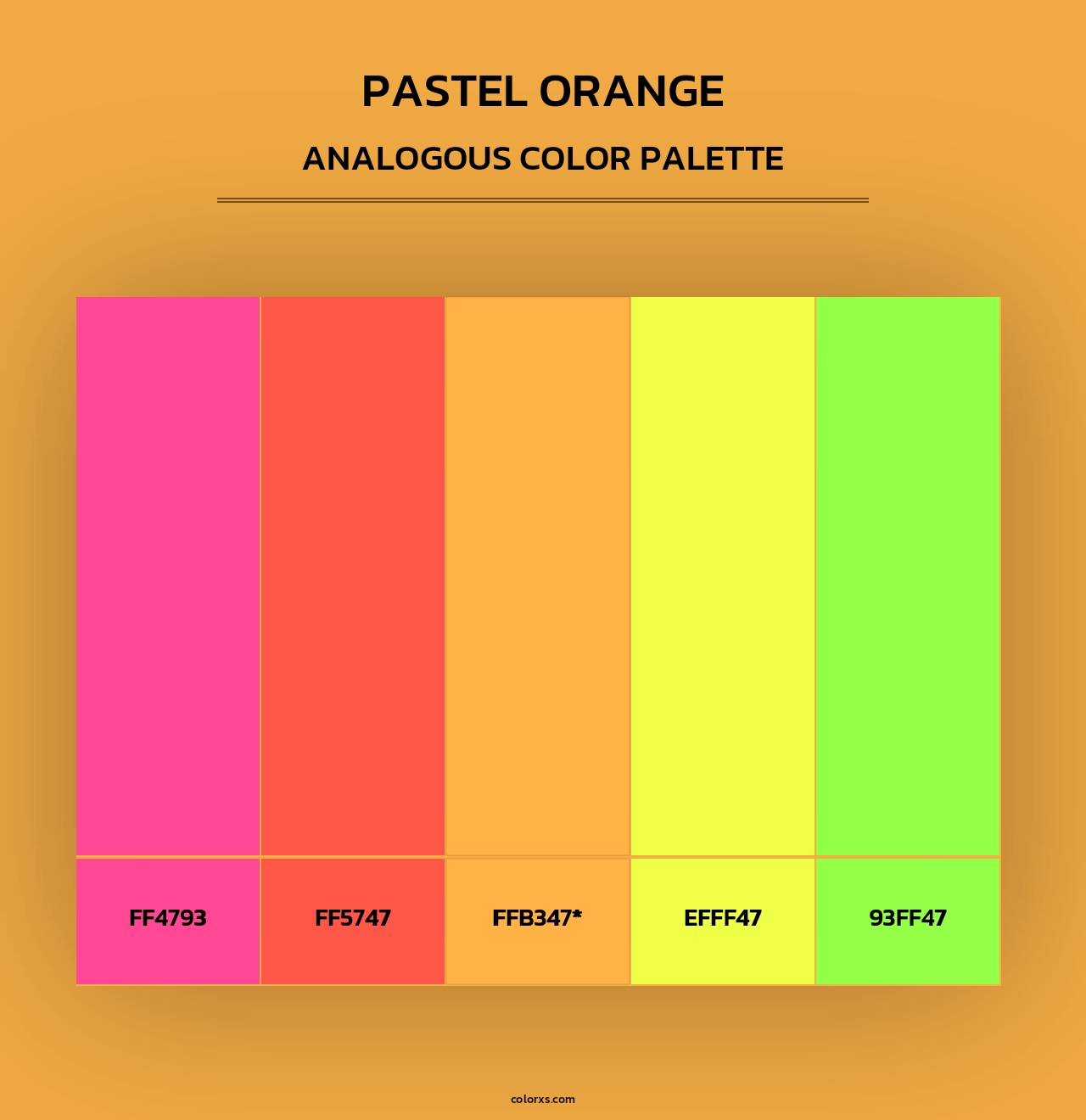 Pastel Orange - Analogous Color Palette