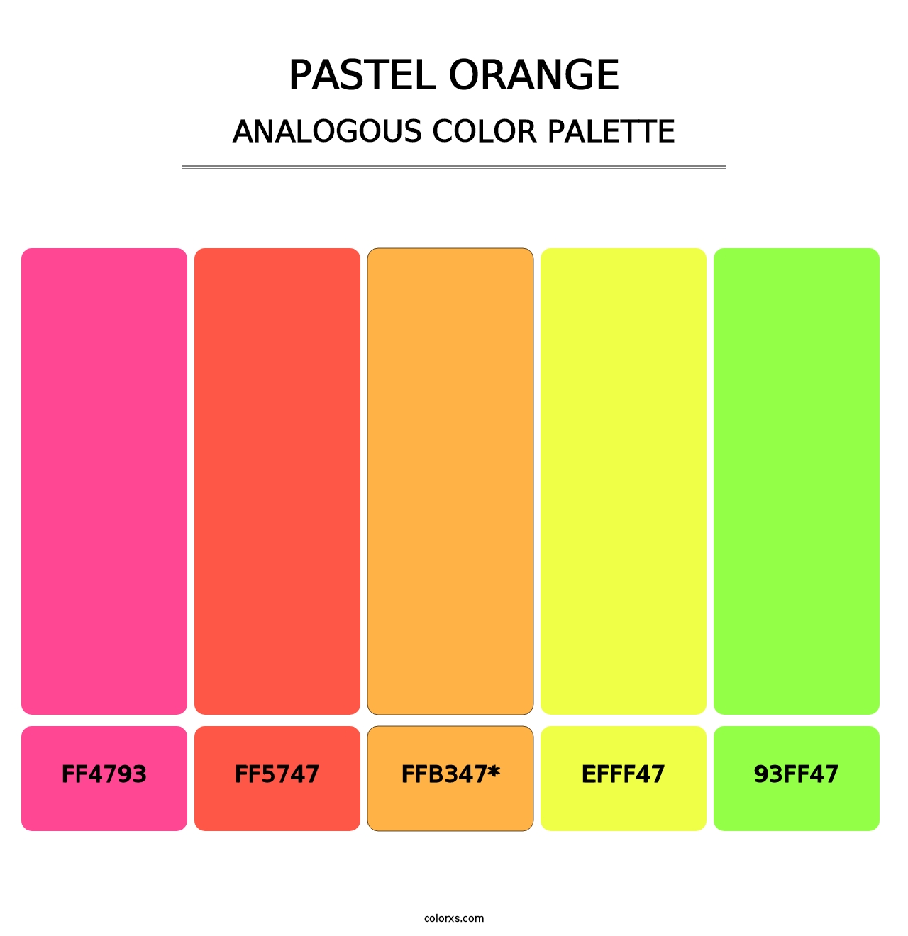 Pastel Orange - Analogous Color Palette