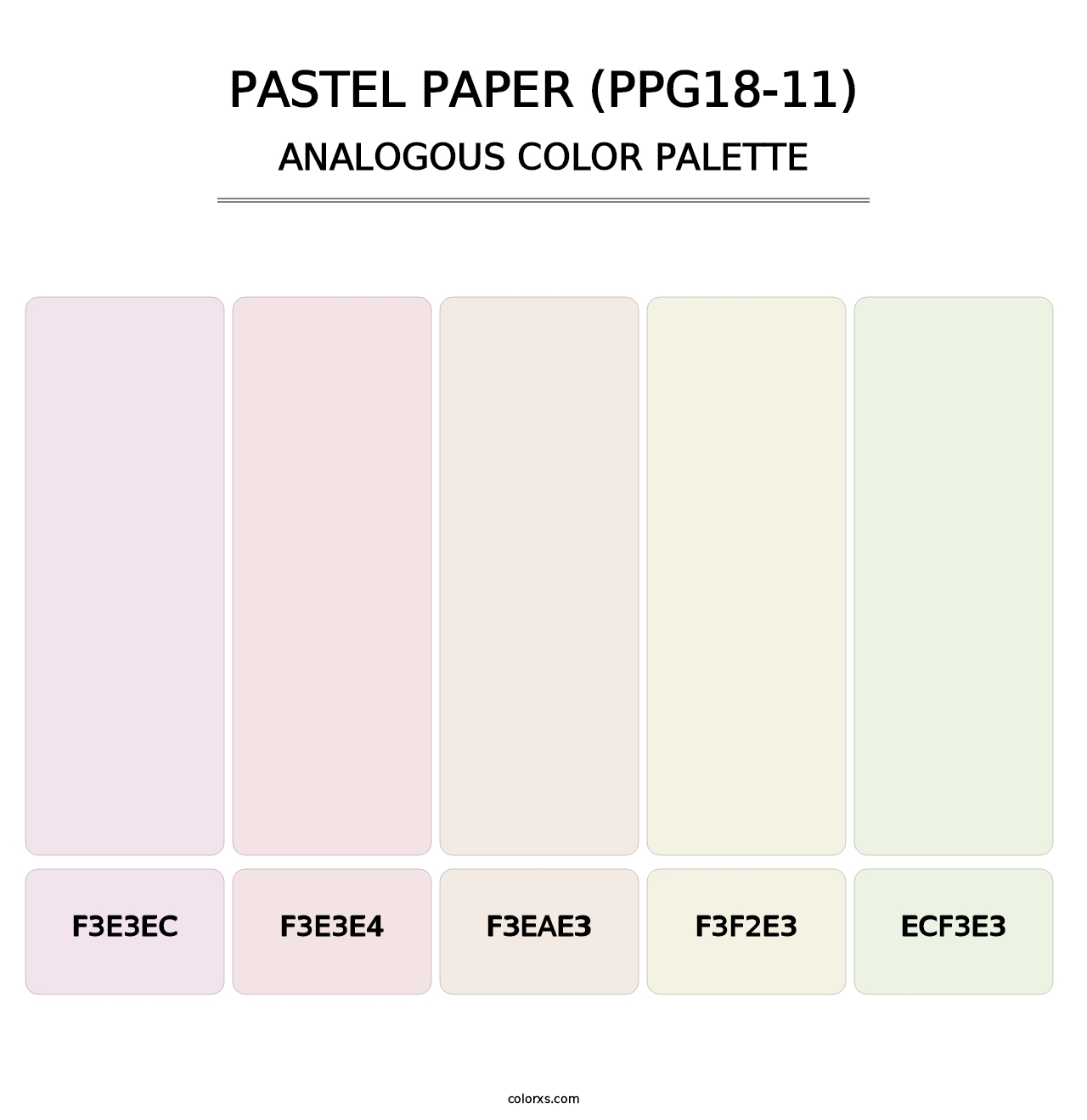 Pastel Paper (PPG18-11) - Analogous Color Palette