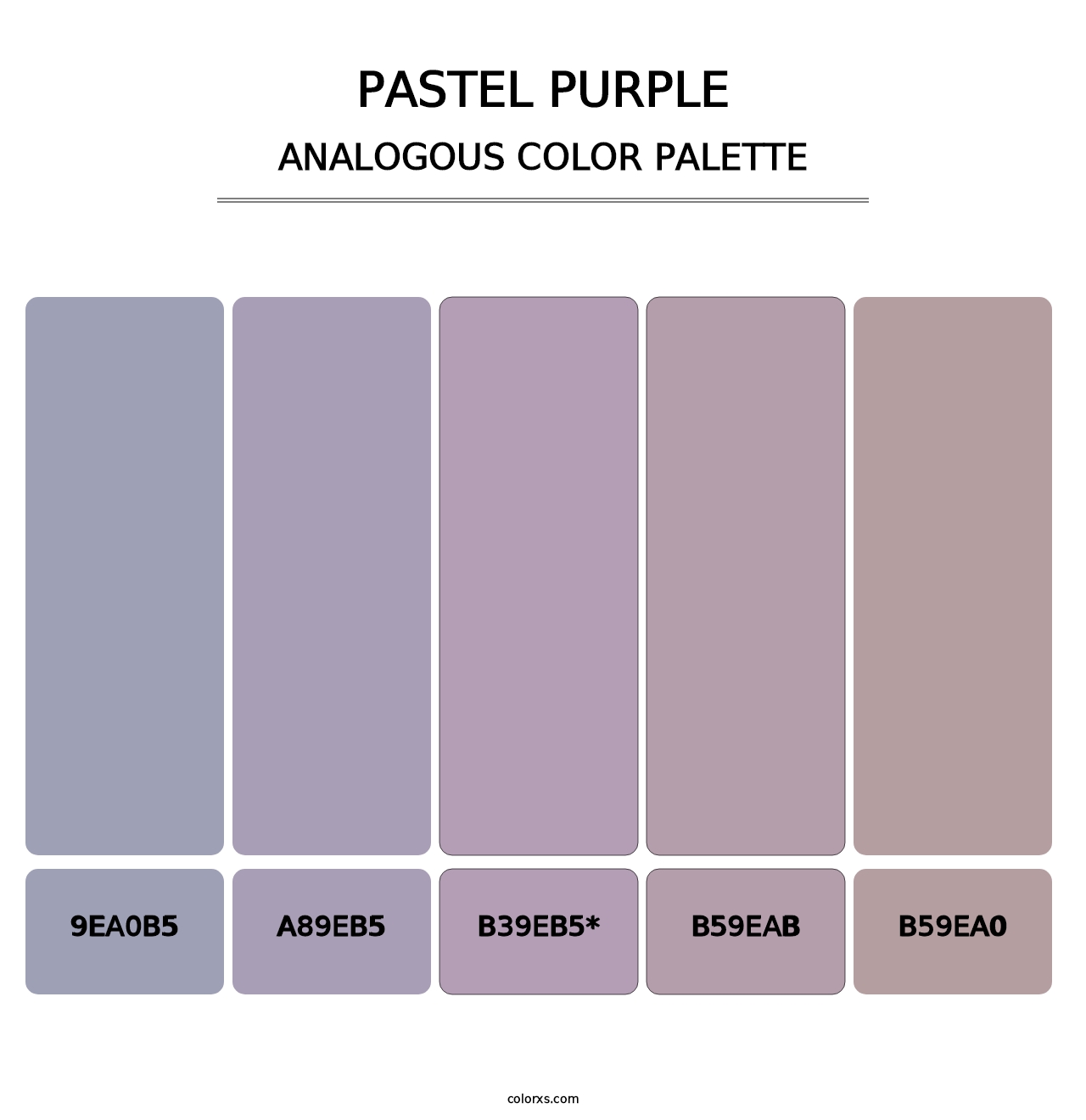 Pastel Purple - Analogous Color Palette