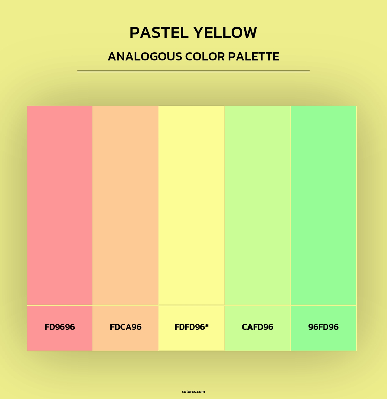 Pastel Yellow - Analogous Color Palette