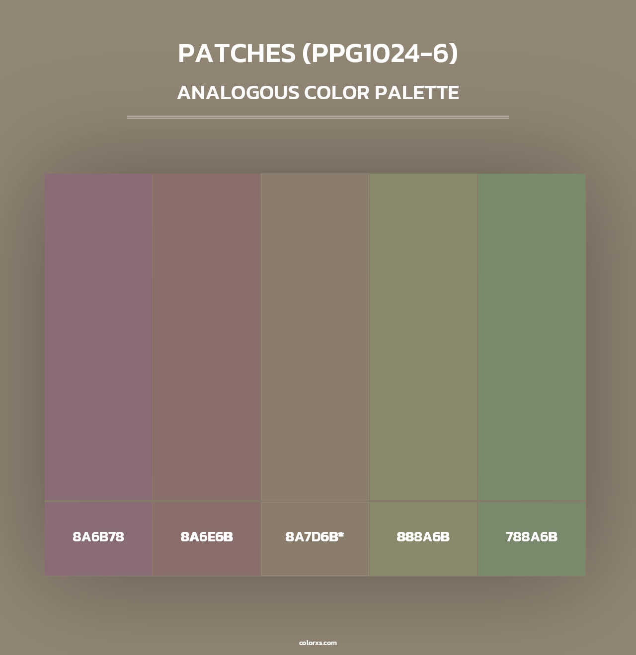 Patches (PPG1024-6) - Analogous Color Palette
