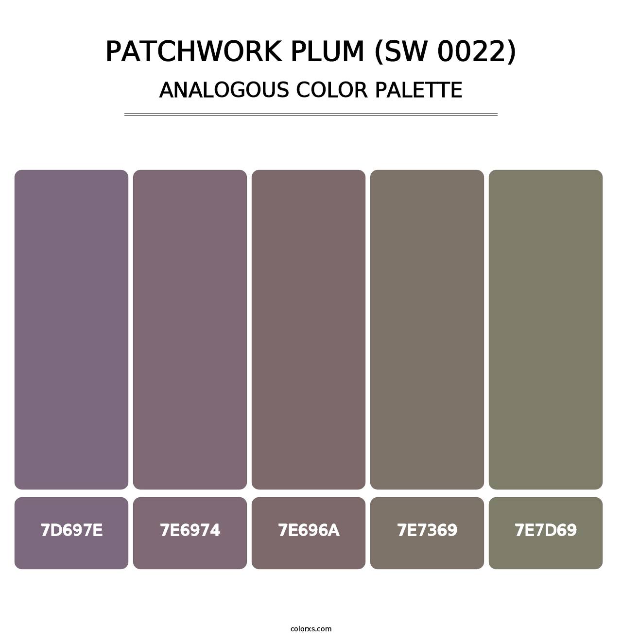 Patchwork Plum (SW 0022) - Analogous Color Palette