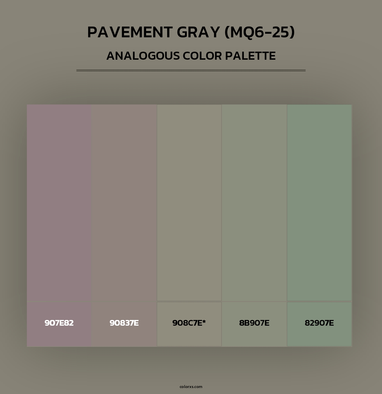 Pavement Gray (MQ6-25) - Analogous Color Palette