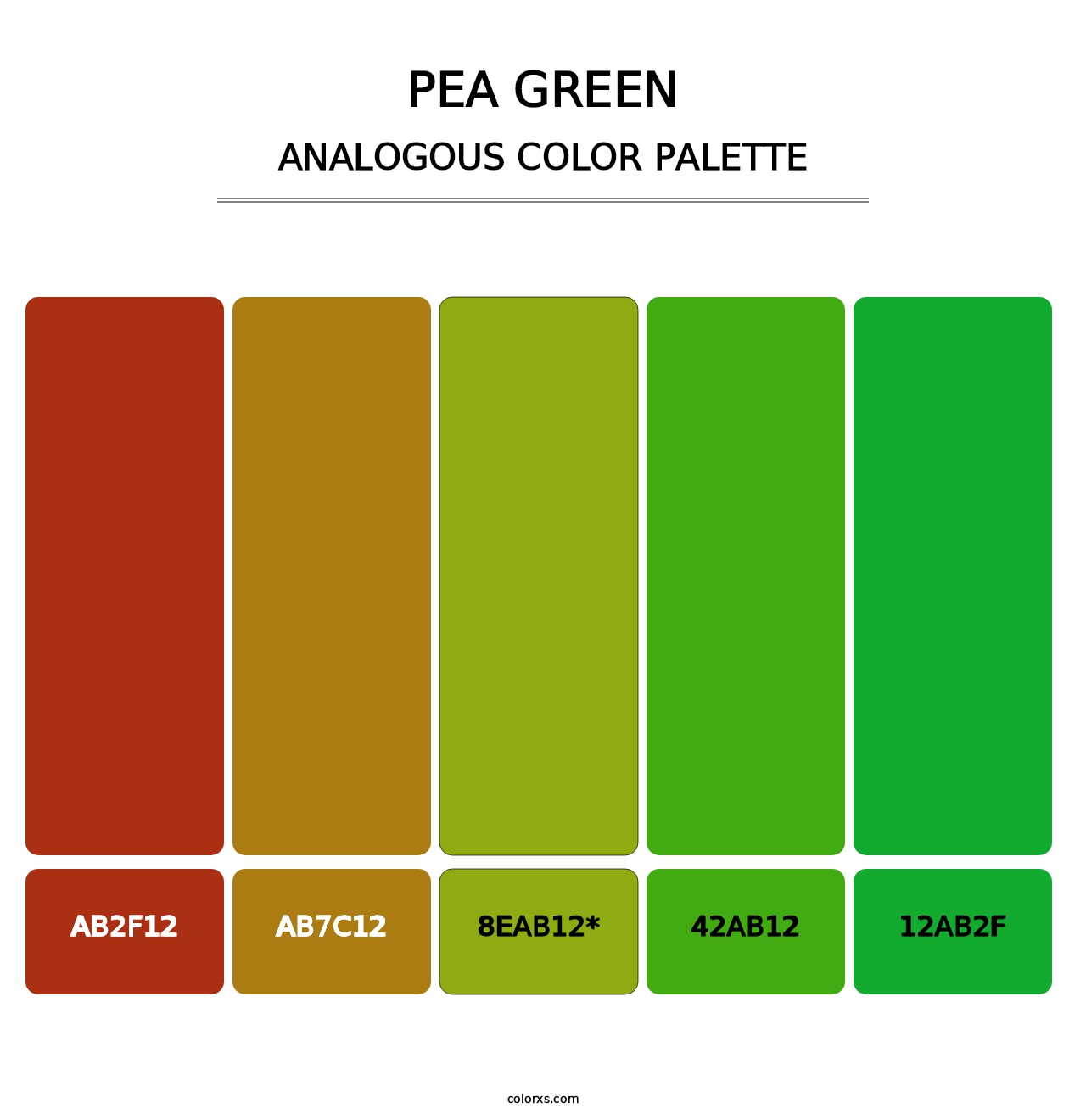 Pea Green - Analogous Color Palette
