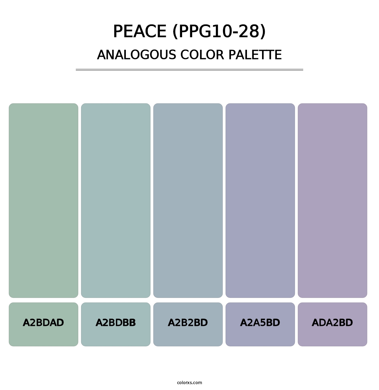 Peace (PPG10-28) - Analogous Color Palette